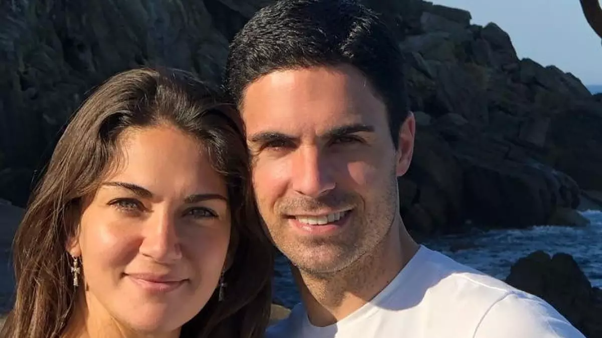 عکس میکل آرتتا و همسرش