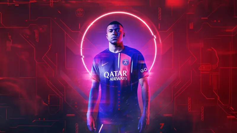 wallpaper 4k Kylian Mbappé