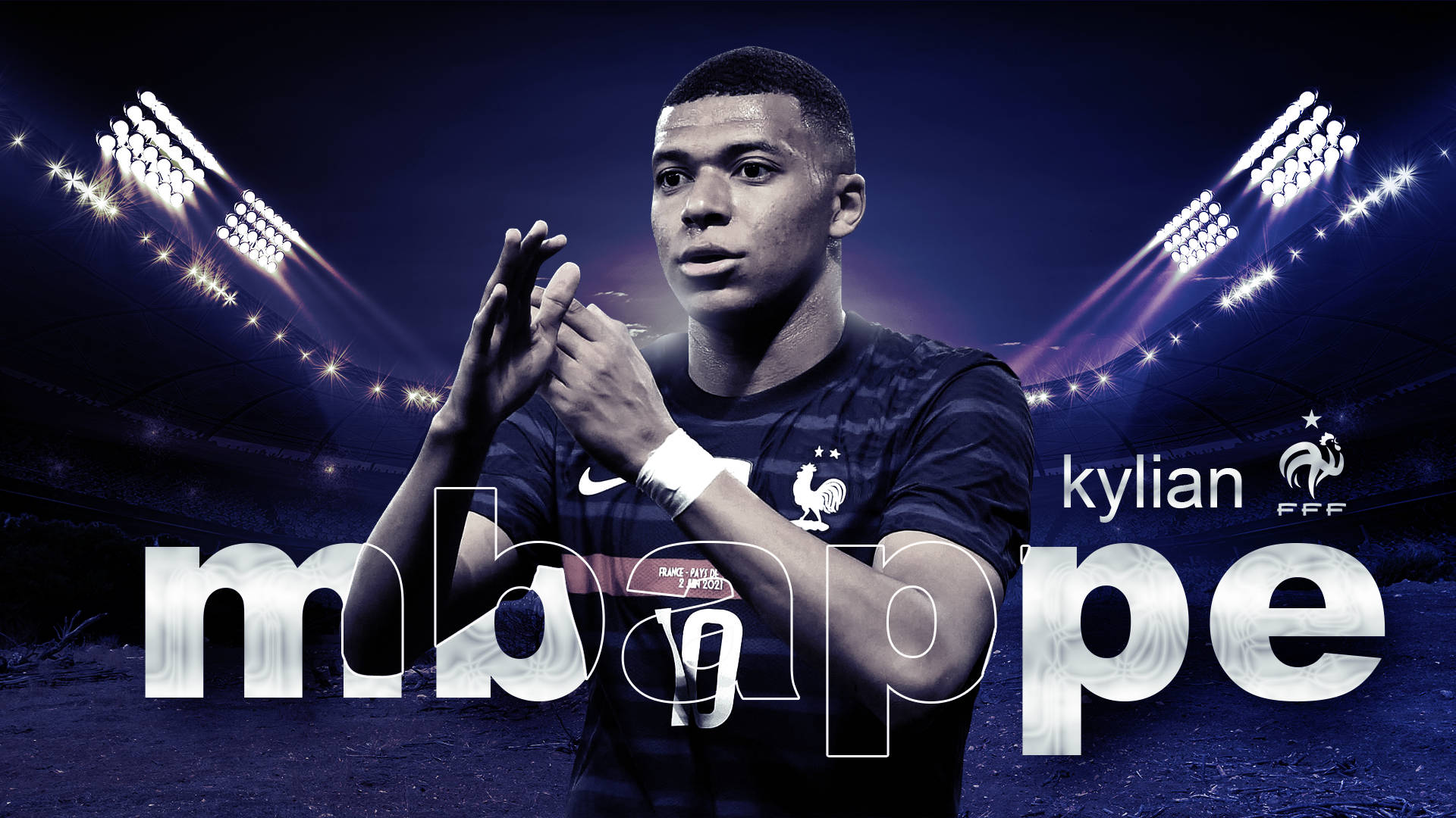 wallpaper for laptop Kylian Mbappé