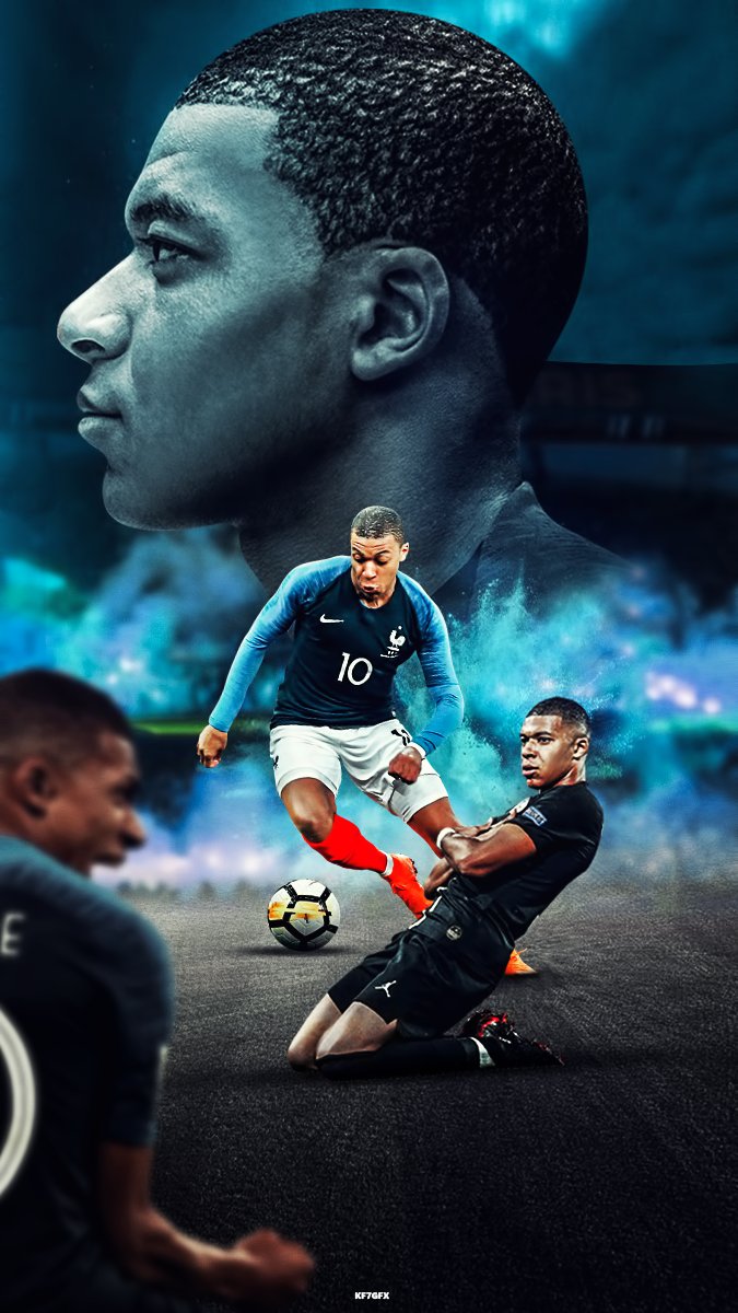 wallpaper for phone Kylian Mbappé