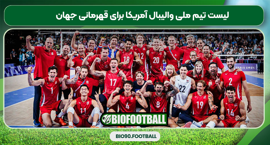 لیست تیم ملی والیبال آمریکا برای قهرمانی جهان