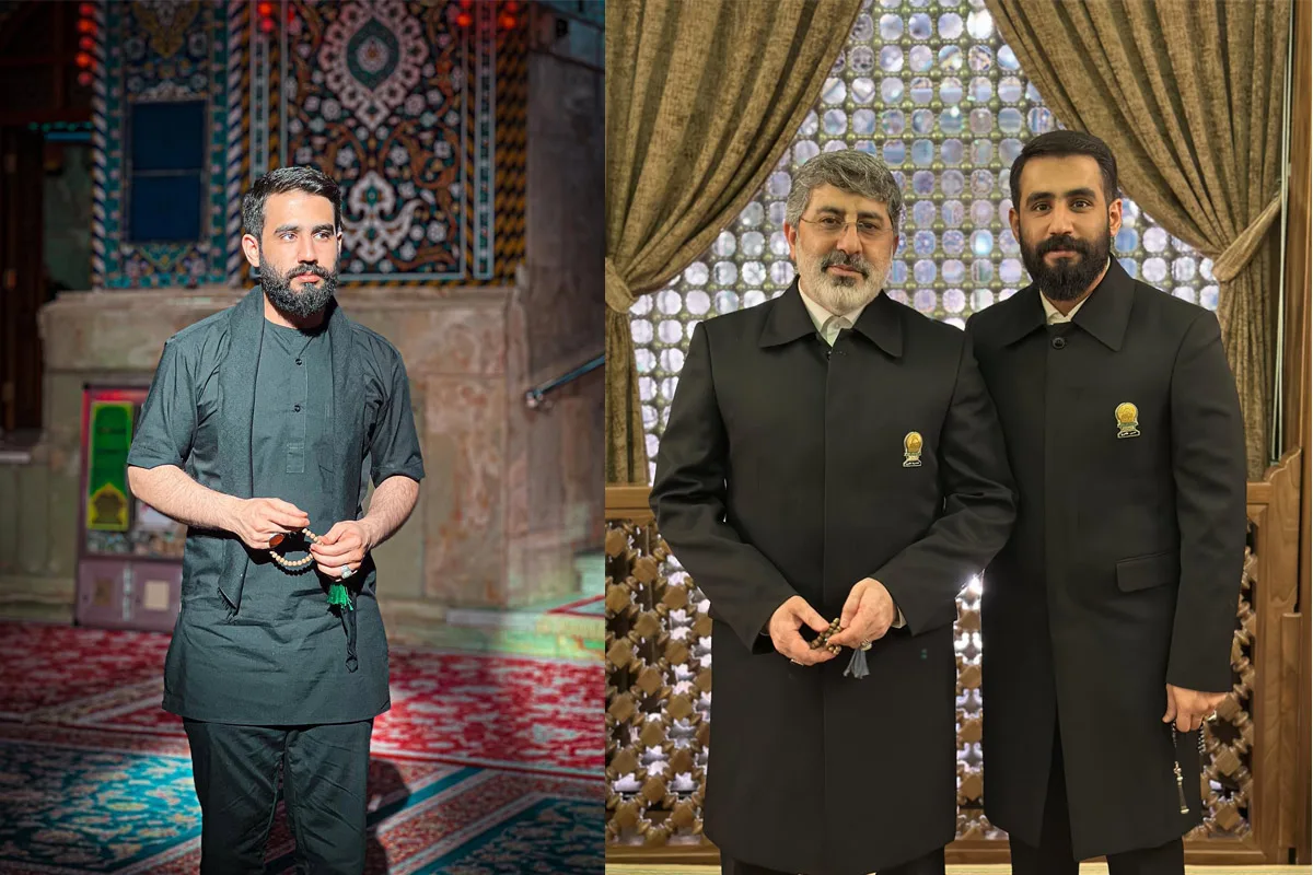 عکس حسین طاهری در کربلا عکس حسین طاهری در کربلا