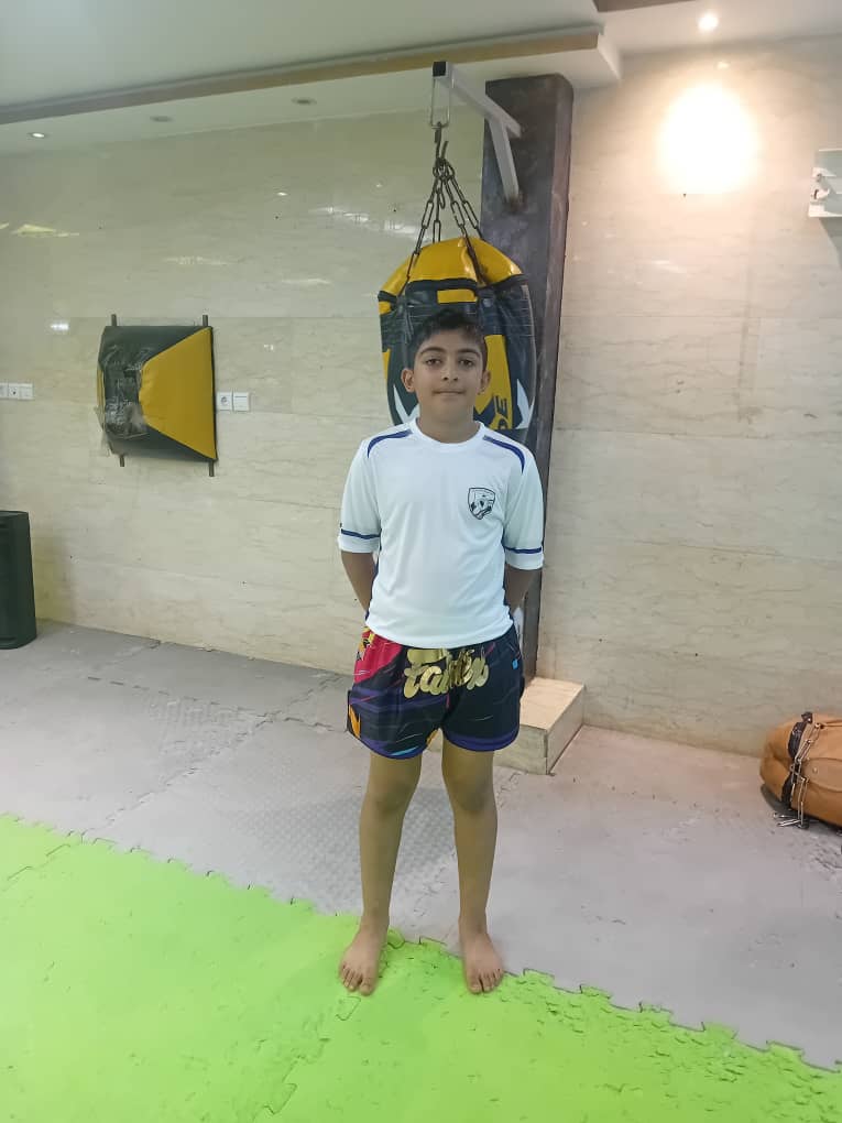 عکس متین اربابی کیک بوکسینگ