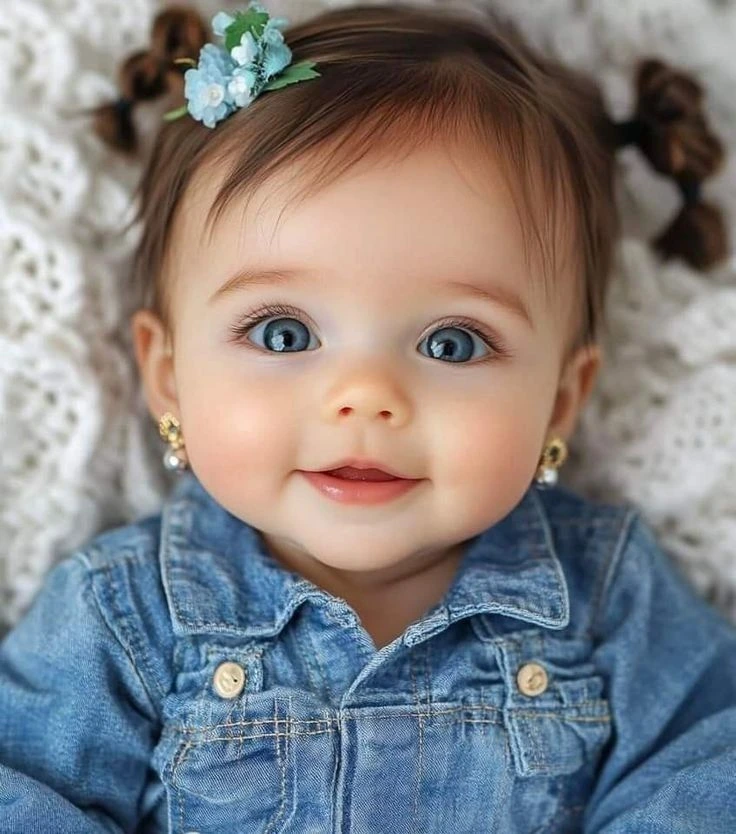 عکس بچه چشم رنگی